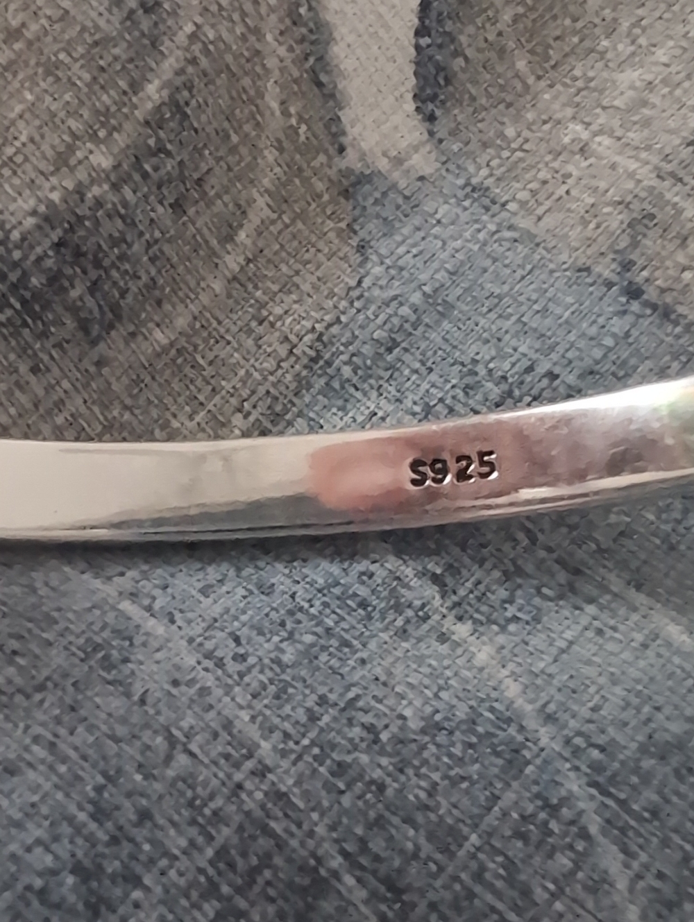 Sterling Silver Patterned Bangle Bracelet - Silver - Picture 5 of 5